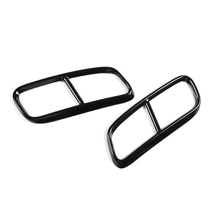Rear Exhaust Muffler Tail Pipe Cover Trim For Audi Q7 2016-19 Black Stainless US