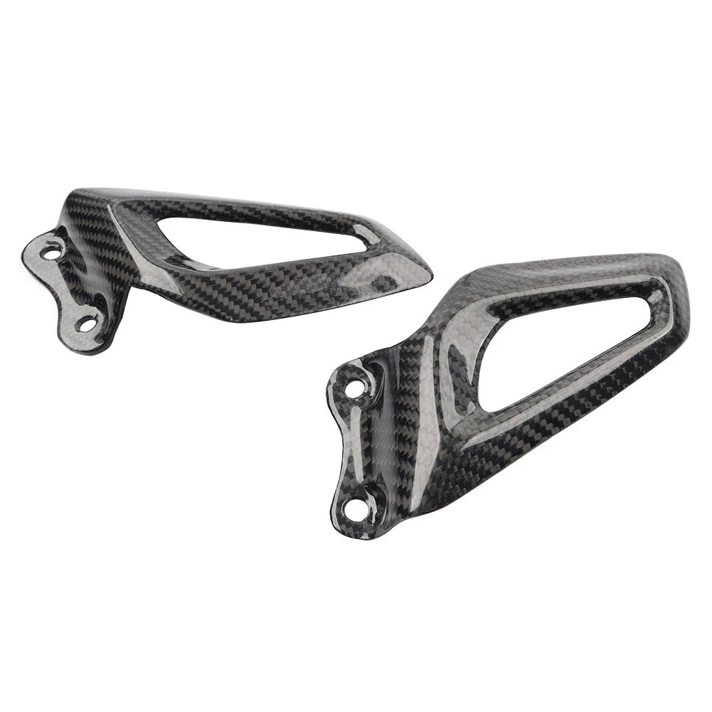 Carbon Fiber Rearset Footrest Plate Heel Guard For BMW S1000RR19-24 M1000RR 21+