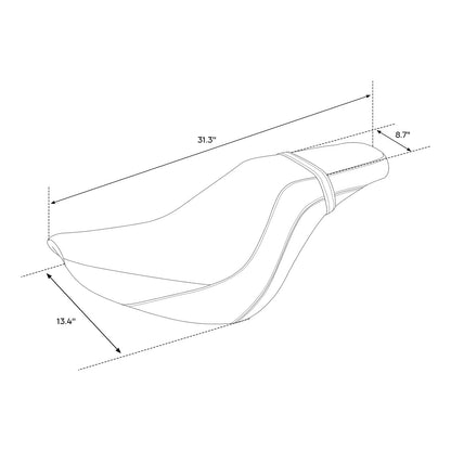 Driver Rider & Passenger Seat Fit For Harley Softail FLDE FLHC FLHCS FLSL 18-23