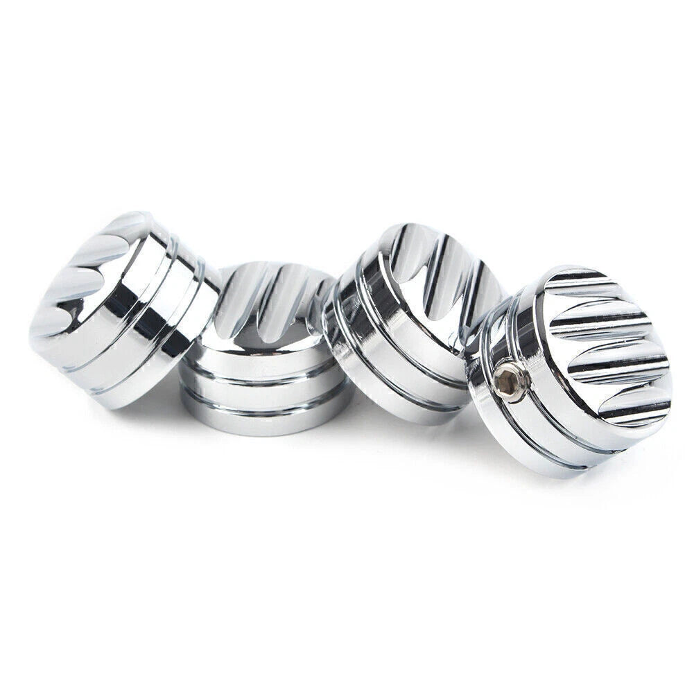 4ⅹ Head Bolt Cover Cap for Harley Twin Cam 1999-Later & Evo 1985-1999 Chrome USA