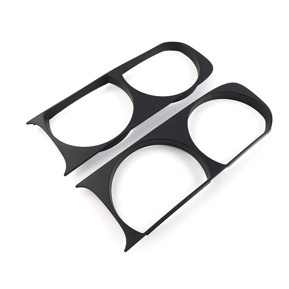 Headlight Headlamp Bezel Frame Trim For Dodge Challenger 2008-2014 Matte Black