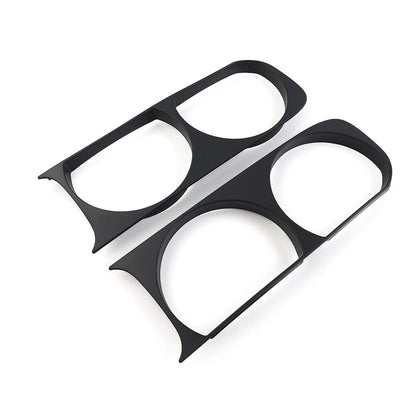 Headlight Headlamp Bezel Frame Trim For Dodge Challenger 2008-2014 Matte Black