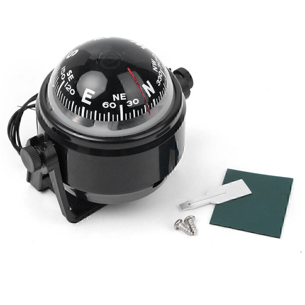 ABS plastic Electronic Car Black Compass Screws Pick Adhesive Marine Boat