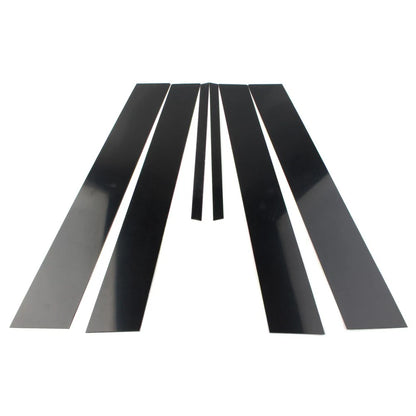 6pc Door Trim Cover Kit  Black Pillar Posts For Honda Civic 2006-2011 (4dr)