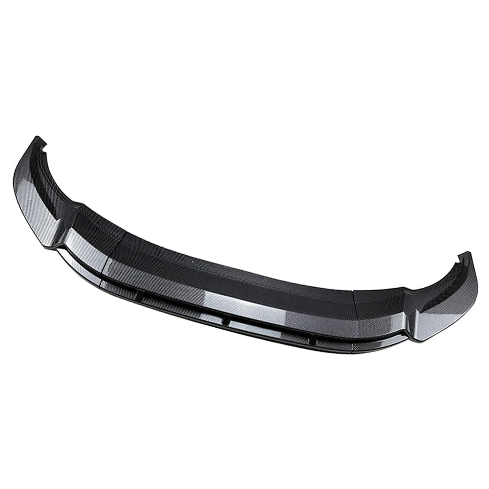 Front Bumper Spoiler Lip For Volkswagen Tiguan Rline 2021-23 Carbon Fiber Black