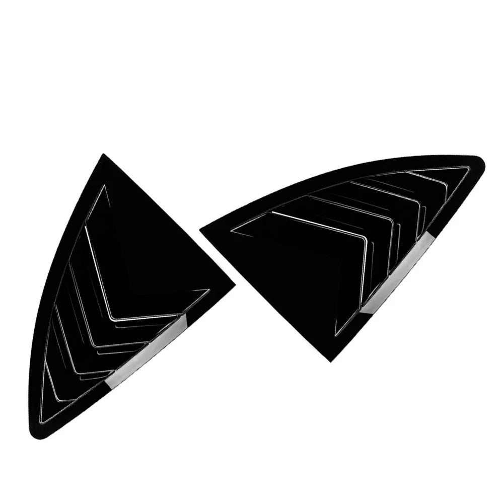 2x Window Louver Shutter Cover Glossy BLK For Toyota GT86 For Subaru BRZ 2013-20