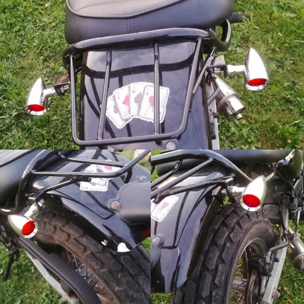Motorcycle Bullet LED Blinker Turn Signal Lights For Harley Sportster 1200 Dyna