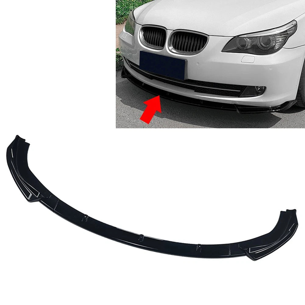 Glossy Black Front Bumper Lip Spoiler For BMW 5 Series E60 2008-2010