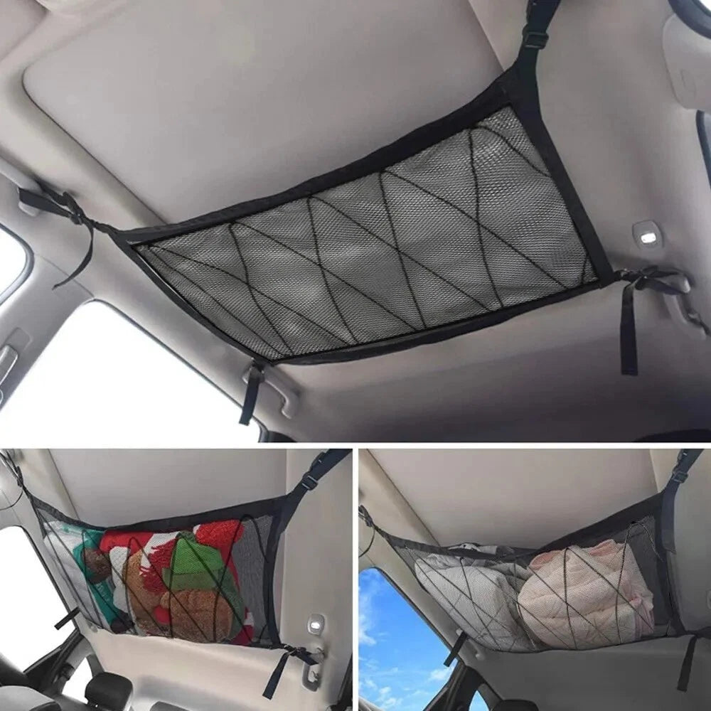 Car Ceiling Storage Net Pocket-Universal Auto Car Roof Interior Cargo Net Bag