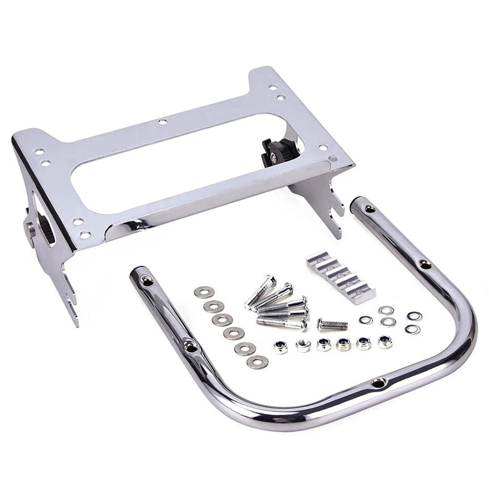 Detachable Two-up Tour Pack Mount Luggage Rack Bracket For Harley Touring 97-08