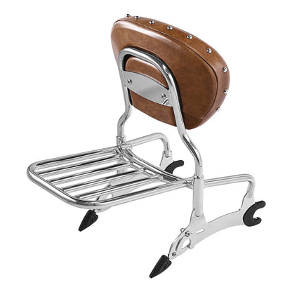 12" Backrest Sissy Bar Rack & Spools Fit For Indian Chieftain Dark Horse 2016-22