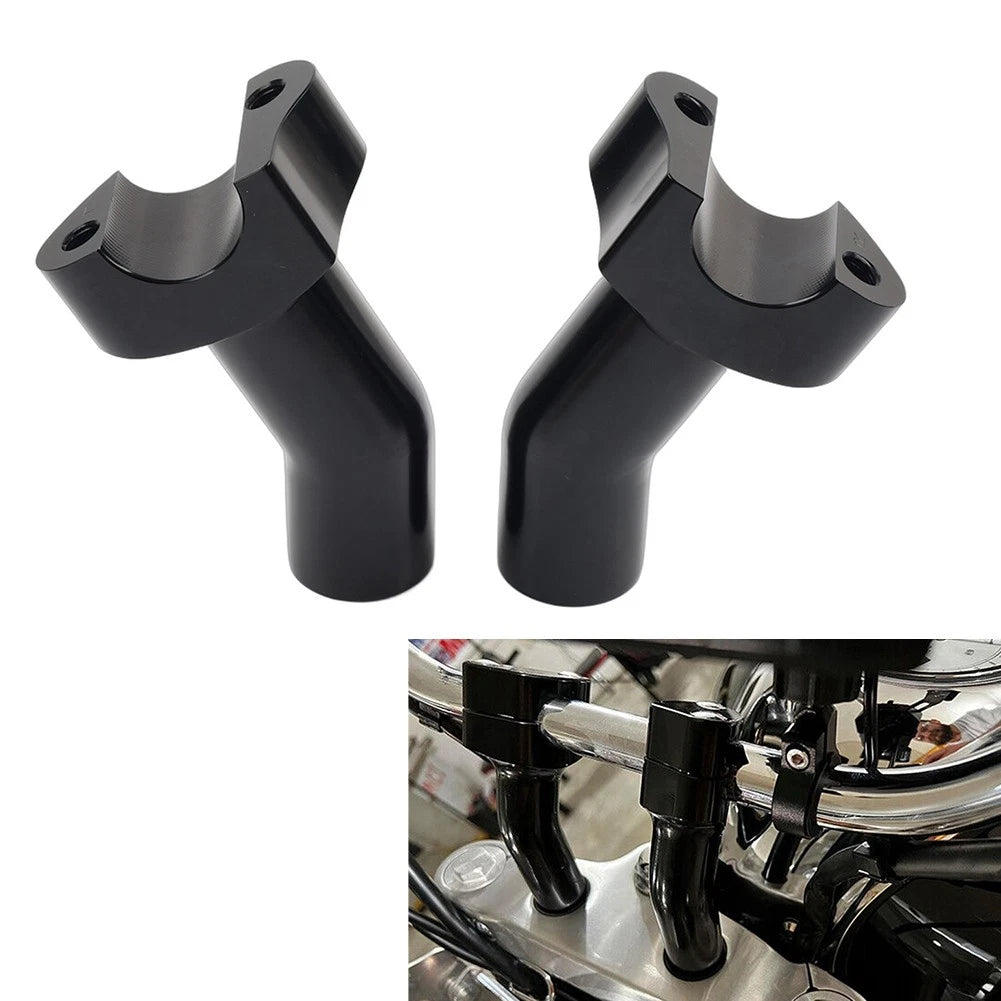 3 1/2" Pullback Handlebar Risers Fit Harley 1" Bar Dyna Softail Road King Black