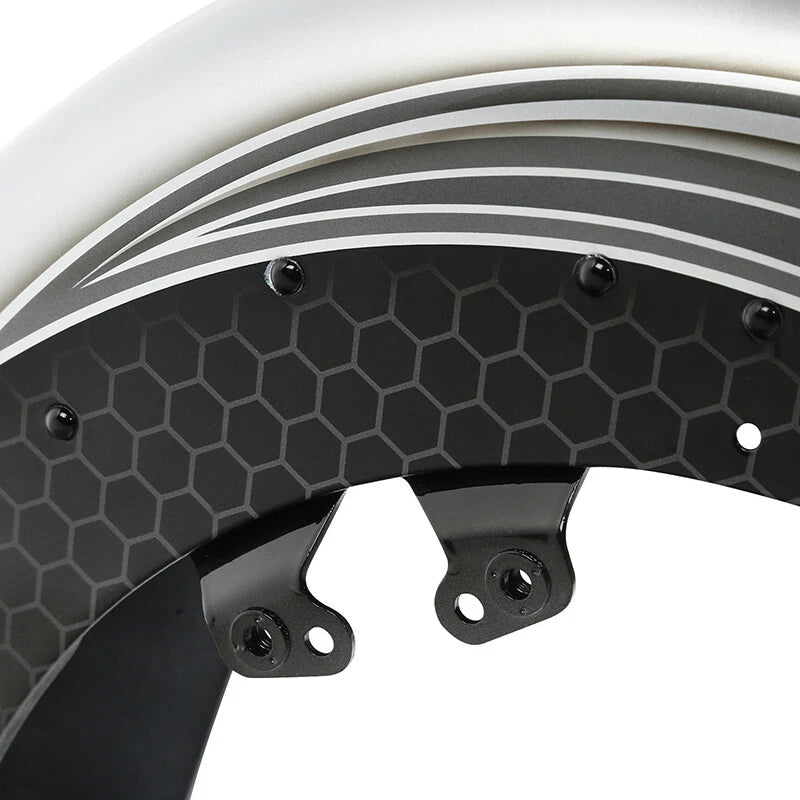Front Fender For Harley Electra Tri Glide FLHT 14-25 Silver/Black Honeycomb Fade