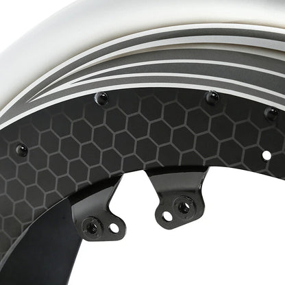 Front Fender For Harley Electra Tri Glide FLHT 14-25 Silver/Black Honeycomb Fade