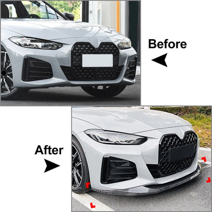 Front Bumper Lip Splitter Spoiler For BMW 4 Series G26 M Sport 20-24 Carbon Look