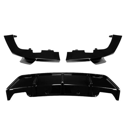 Glossy Black Rear Bumper Splitter Spoiler Lip For BMW X6 G06 M Sport 2019-2024