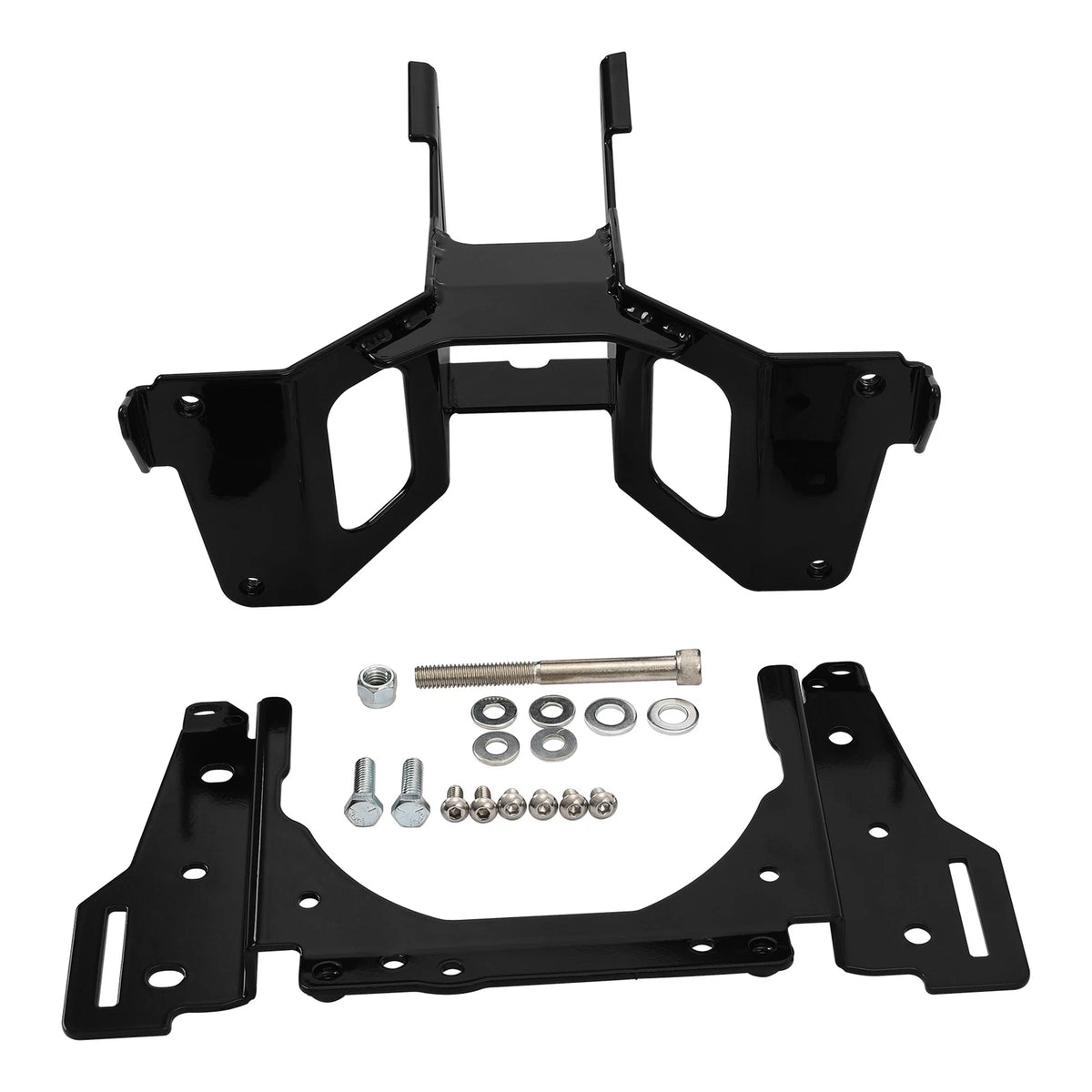 Black Headlight Fairing Windshield Bracket For Harley FXLRST LOW RIDER ST 22-25