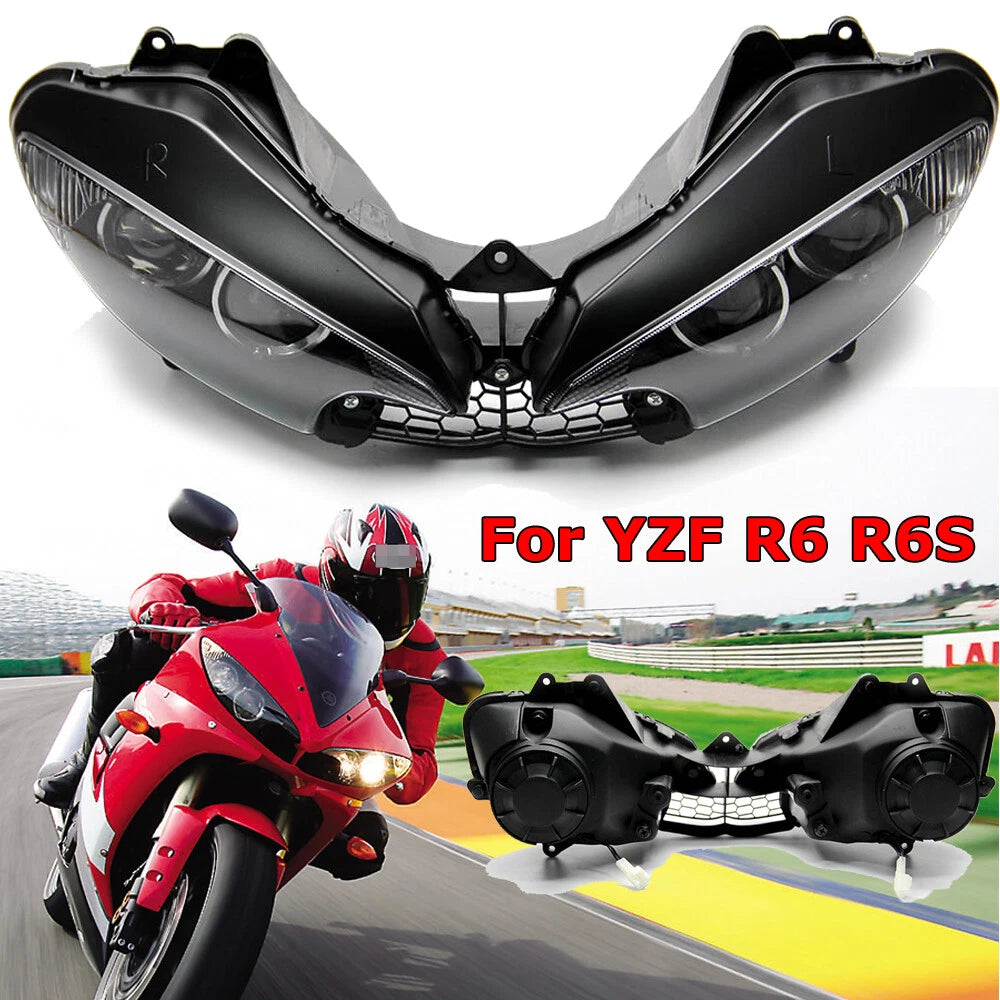 Headlight Assembly For Yamaha YZF R6 2003 2004 2005 YZF R6S 2006 2007 2008 2009