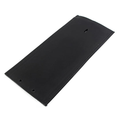 Black Plain Leather Gas Tank Panel Bib No Design Simple Smooth For Harley