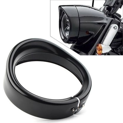 7" HEADLIGHT PASSING LIGHTS LAMP DECORATE TRIM RING VISOR COVER FOR HARLEY