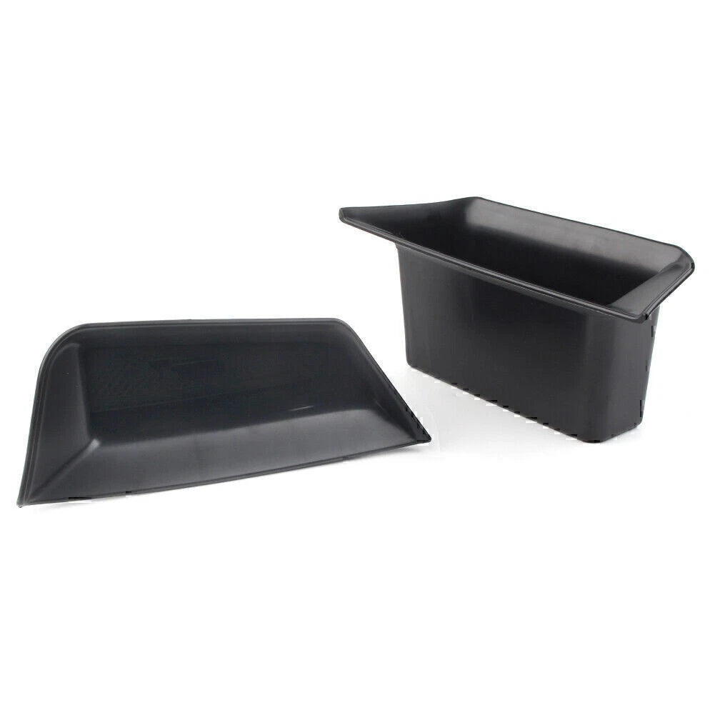 2 Pcs Front Door Armrest Storage Box Tray Bin Kit Black For Cadillac XT5 2017-19
