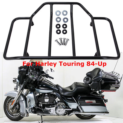 Black Tour Pack Pak Trunk Luggage Top Rack For Harley Road Street Electra Glide