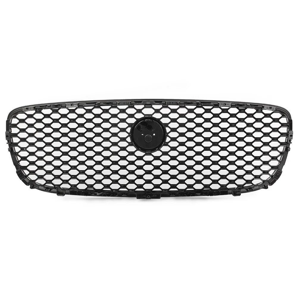 Front Bumper Center Grille Glossy Black For Jaguar XF XFR 2016-2020