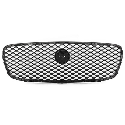 Front Bumper Center Grille Glossy Black For Jaguar XF XFR 2016-2020