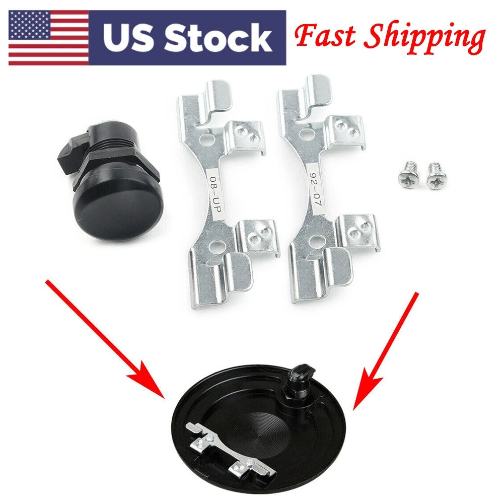Fuel Door Push Button Gas Oil Cap Latch for Harley Street Glide FLHX 2007-2016