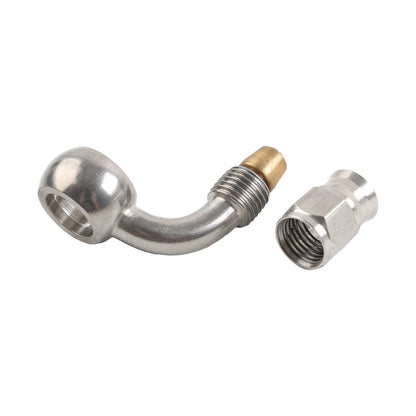 Stainless Steel 10.2mm 3/8 Eye Banjo Hose Ends AN-3 90 Degree Brake Motorcycle