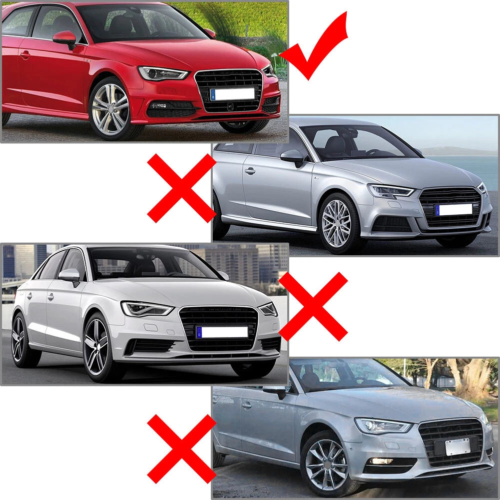 Front Lower Bumper Fog Light Covers Fit Audi A3 8V Pre-Facelift 2013-2017 Pair