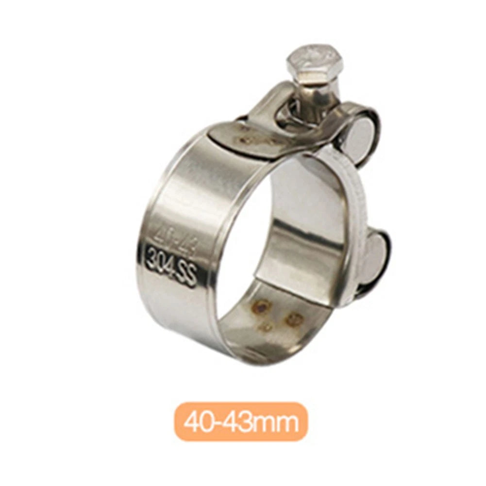 Motorcycle Exhaust Pipe Clamp 40mm-43mm Stainless Steel Muffler Fixed Caliper US