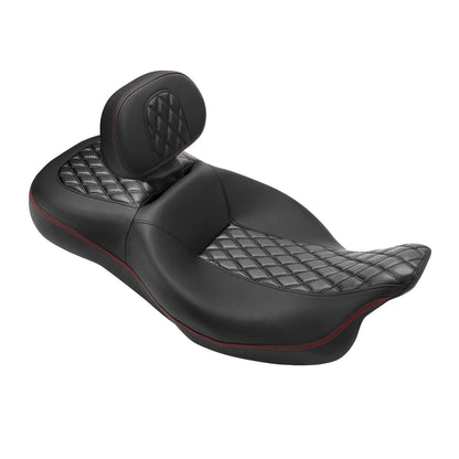 Driver Passenger Seat & Backrest Pad For Harley Touring Road Glide King 2009-23
