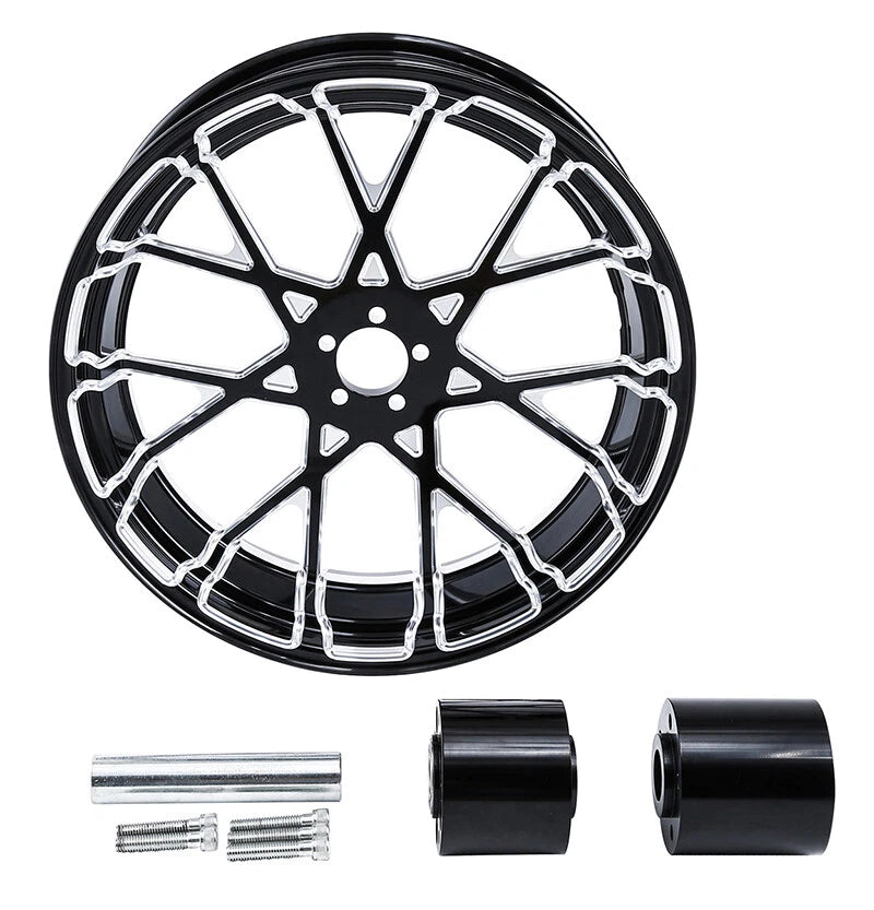 18'' Rear Wheel Rim Hub Disc & Belt Pulley Fit For Harley Electra Glide 1997- 20