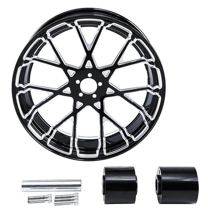 18'' Rear Wheel Rim Hub Disc & Belt Pulley Fit For Harley Electra Glide 1997- 20