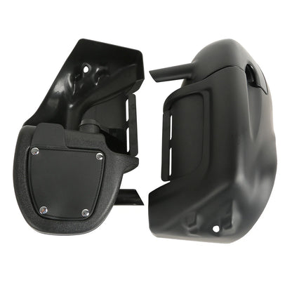 Matte Black Lower Vented Leg Fairings Glove Box For Harley Touring Models Glide