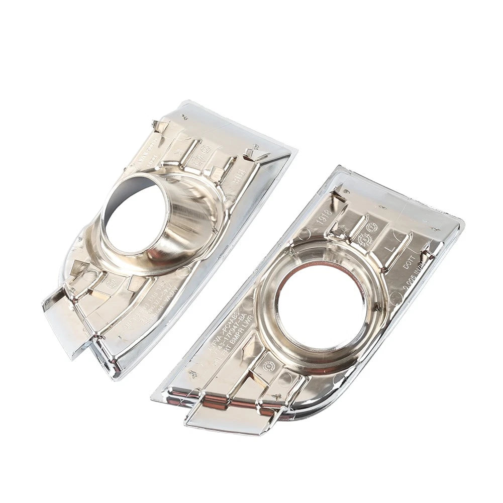 2pcs Front Bumper Fog Light Bezel Chrome Left Right For Ford Edge 2007-2010