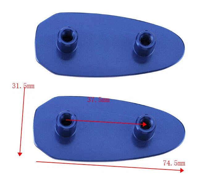 Pair Rearview Mirror Block Off Base Plates Cover For BMW S1000RR  2020-23 Black