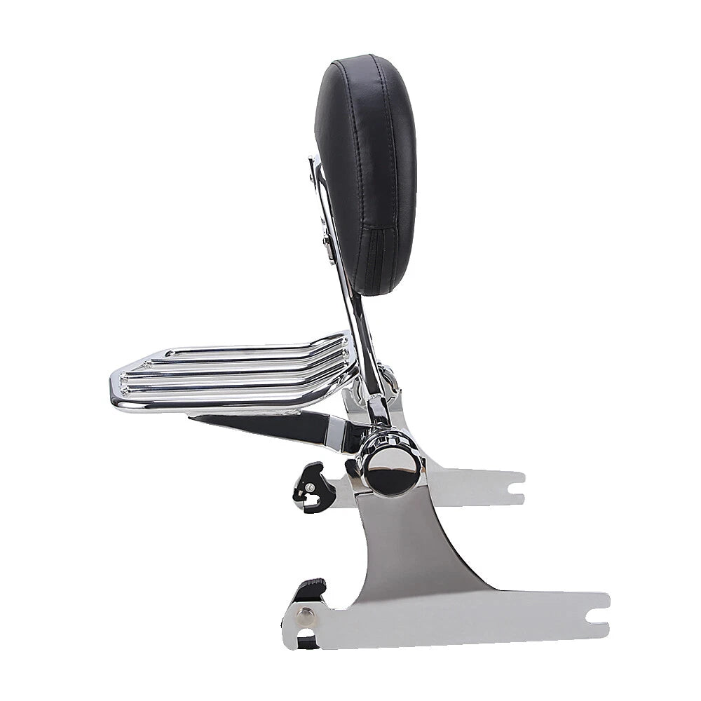 Detachable Backrest Sissy Bar Luggage Rack For Harley Dyna Low Rider 2006-Later