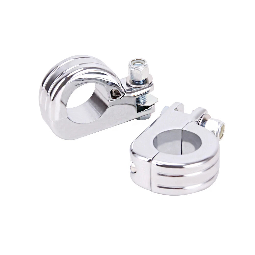 1-1/4" Highway Crash Bar Motorcycle Foot Pegs Pedals Mount Kit For Harley Chrome
