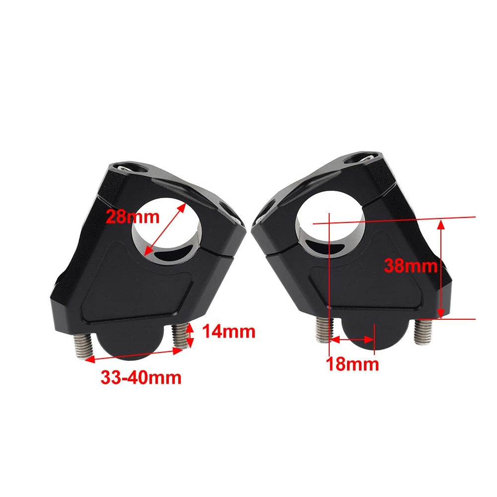 Motorcycle 28mm 1 1/8 Handlebar Mount Clamp Riser For Honda Suzuki Kawasaki US
