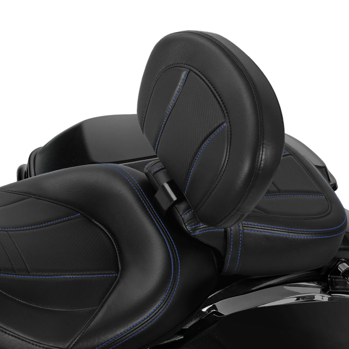 Black Driver Rider Backrest Pad Fit For Harley Road King Street Glide 2009-2023