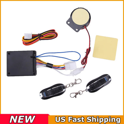 Motorcycle Scooter ATV Security Alarm System Anti-theft Remote Control Start