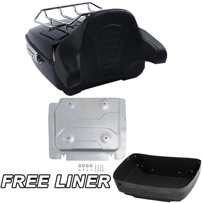 King Trunk Backrest Top Rack Plate Fit For Harley Street Glide 2014-Up