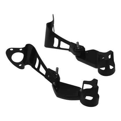 Black Rear Passenger Arm Rests W/ Drink Holder Fit For Harley Street Glide 14-Up