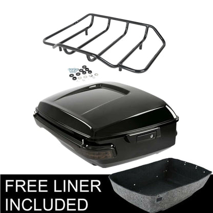 King Trunk Brake LED Tail Light Top Rack Fit For Harley Road Glide King 2014-Up