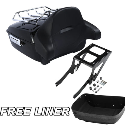King Trunk Pad Mount Rack Fit Fit For Harley Softail Heritage Classic FLHC 18-25