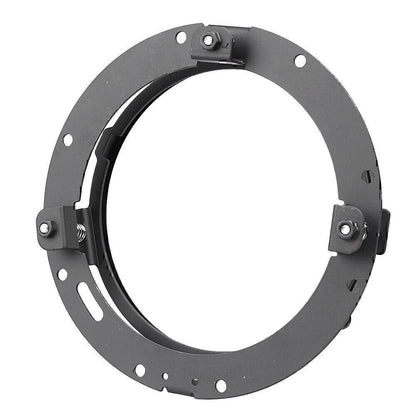 LED 7" Round LED Headlight Ring Bracket Fit Touring Softail Mounting HID Black