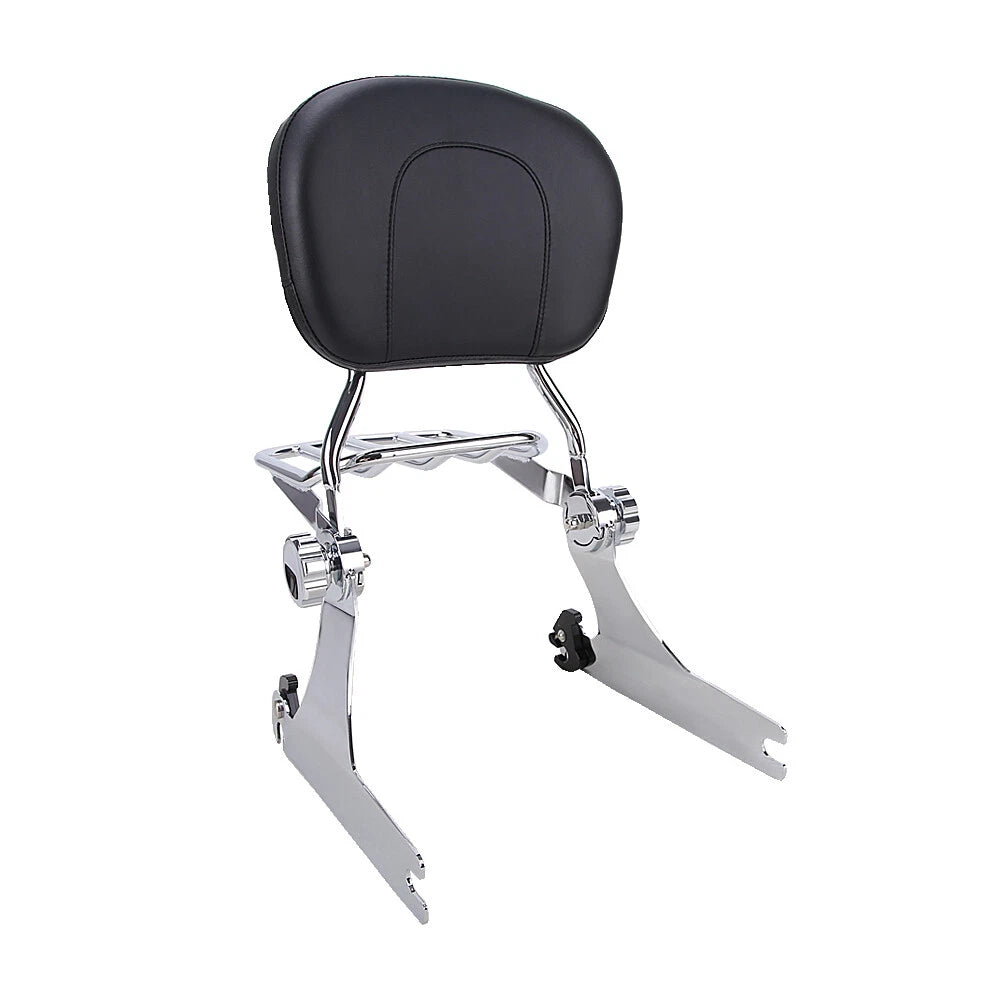 Backrest Sissy Bar Luggage Rack For Harley Dyna Street-Bob Super Glide Low Rider