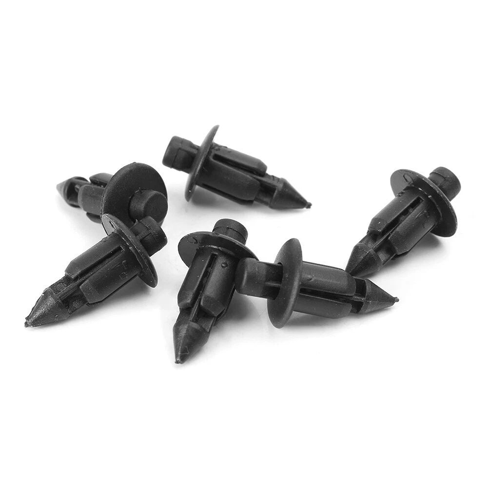 100x 6mm Hole Plastic Rivets Car Clip Fastener Push Bolts Fit Suzuki GSXR Yamaha